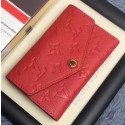 Louis Vuitton Monogram Empreinte COMPACT CURIEUSE WALLET M60568 Red HY5395Zr53
