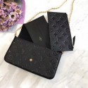 Louis Vuitton Monogram Empreinte POCHETTE FeLICIE M64064 Black HY21334LG44