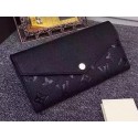 Louis Vuitton Monogram Empreinte SARAH WALLET M61182 Black HY18550fw56