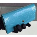 Louis Vuitton Monogram Vernis SARAH WALLET M90225 Light Green HY12779Yv36