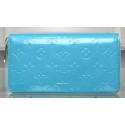 Louis Vuitton Monogram Vernis Zippy Wallet M90227 Light Blue HY6909va68