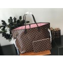 Louis Vuitton original Damier Ebene Canvas Neverfull GM N51106 Red HY19093pA42