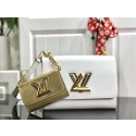 Louis vuitton original epi leather TWIST MM M50280 white&gold HY425fJ40