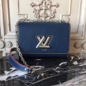 Louis vuitton original epi leather TWIST MM M50332 dark blue HY13276FT35