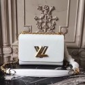 Louis vuitton original epi leather TWIST MM M50332 white HY7555ki86
