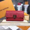 Louis vuitton original mongram empreinte CHAIN WALLET M63399 RED HY17502bW68