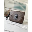 Louis Vuitton Original Monogram Canvas Zipper Clutch bag M80560 black HY11942ff76