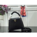 Louis vuitton original Ostrich pattern CAPUCINES BB M94587 Eau de Black HY3076ea89