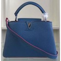 Louis Vuitton Original Taurillon Leather CAPUCINES BB Bag M90294 Blue HY13918hi67