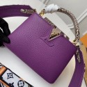 Louis vuitton original taurillon leather Capucines Mini N95509 purple HY22541EW67