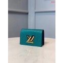 Louis vuitton original TWIST MULTICARTES card holder M68681 blue HY24703dN21