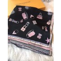 Louis Vuitton silk Scarf M71429 black HY2905Mn81