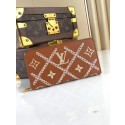 Louis Vuitton ZIPPY leather WALLET M81141 brown HY201Qu69