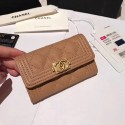 Luxury BOY CHANEL Card Holder A80603 Camel HY3833bE46