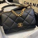 Luxury chanel 19 large flap bag AS1162 black HY9409Lv15