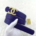 Luxury Chanel 30mm Blue Leather Belt CH5235 Gold HY14418bE46