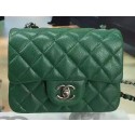 Luxury Chanel Classic MINI Flap Bag Cannage Pattern Leather A8171 Green HY12474kp43
