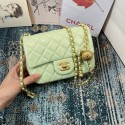 Luxury Chanel Flap Lambskin Shoulder Bag 1115 light green HY10256Px24