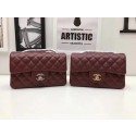 Luxury Chanel mini Classic Flap Bag Original Cannage Pattern A1116 Wine HY11133bE46