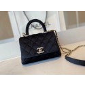 Luxury Chanel mini flap bag with top handle AS2215 black HY7364kp43