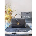 Luxury Chanel small tote bag Sheepskin & Gold-Tone Metal AS2059 black HY6489Lv15