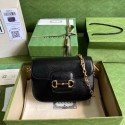 Luxury Gucci Horsebit 1955 lizard mini bag 675801 black HY5029Lv15