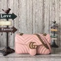 Luxury Gucci Now GG Marmont Matelasse Shoulder Bag 443496 Pink HY3934Lv15