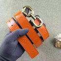Luxury Louis Vuitton 30mm Patent Leather Belt M4226 Orange HY11911UV86