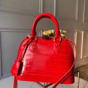 Luxury Louis Vuitton Crocodile Pattern Leather Bag N90897 Red HY7219Lv15