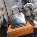 Luxury Louis Vuitton Monogram Vernis Alma BB Tote Bag M91606 Silver HY21206Px24