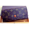 Luxury Replica Louis Vuitton Monogram Canvas Emilie Wallet Rouge M60136 Orange HY25695vv50