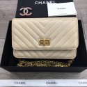 New Chanel 2.55 Wallet on Chain A70328 creamy-white HY13027Uf80