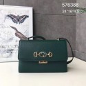New Gucci GG Leather Shoulder Bag A576388 green HY252Uf80