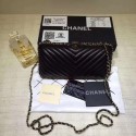 Quality Chanel Minaudiere Metallic Lambskin & Ruthenium-Finish Metal V78985 black HY9895Vu63