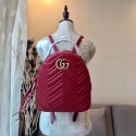 Quality Gucci GG Marmont Quilted Leather Backpack 476671 Red HY7705Vu63