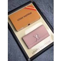 Quality Louis Vuitton Calfskin Leather CAPUCINES WALLET M61249 Pink HY8070Vu63
