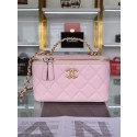 Replica AAA CHANEL HANDBAG Grained Calfskin&Gold-Tone Metal AP2805 pink HY13605of41