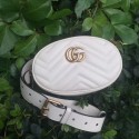 Replica AAA Gucci GG Marmont Leather Belt Bag 476434 White HY22000of41