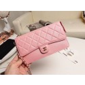 Replica Best Quality Chanel classic pouch with handle Lambskin & Gold-Tone Metal AP0364 pink HY6366Rf83