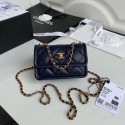 Replica Best Quality Chanel mini flap bag Sheepskin & Gold-Tone Metal AP1738 royal blue HY26806Rf83
