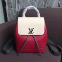 Replica Best Quality Louis Vuitton LOCKME BACKPACK M52734 Lie De Vin Etain Creme HY14031Rf83