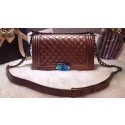Replica Boy Chanel Flap Shoulder Bag Original Leather A67086 Bronze HY25736Ac56
