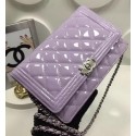 Replica Boy Chanel WOC mini Flap Bags Patent Leather A33815 Lavender HY18953ui32