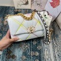 Replica Chanel 19 flap bag AS1160 White&Rainbow line HY6462nB47