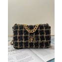 Replica chanel 19 flap bag Tweed AS1160 AS1161 AS1162 black HY5250HB48