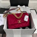 Replica Chanel 19 flap bag velvet AS1161 red HY3346sA83