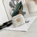 Replica Chanel 19 Zip Card bag 82086 Pearl white HY5551Sf59