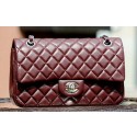 Replica Chanel 2.55 Series Flap Bag Burgundy Sheepskin Leather A37586 Silver HY14720DY71