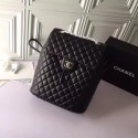 Replica Chanel Backpack Original Sheepskin Leather 91122 Black HY5926hD86