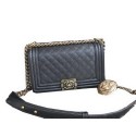 Replica Chanel Boy Flap Shoulder Bags Cannage Pattern Leather A67086 Black HY15236cK54